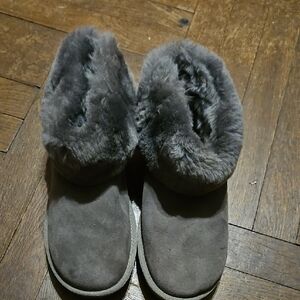 UGG Gray Fur-Lined Boots
